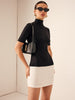 Clara | Elegantes Turtleneck-Kleid mit Kontrastdetails