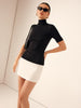 Clara | Elegantes Turtleneck-Kleid mit Kontrastdetails