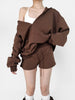 Max | Oversized V-Neck Hoodie mit Taschen