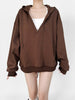 Max | Oversized V-Neck Hoodie mit Taschen