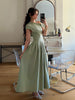 Leonie | Asymmetrisches Plissiertes Maxikleid