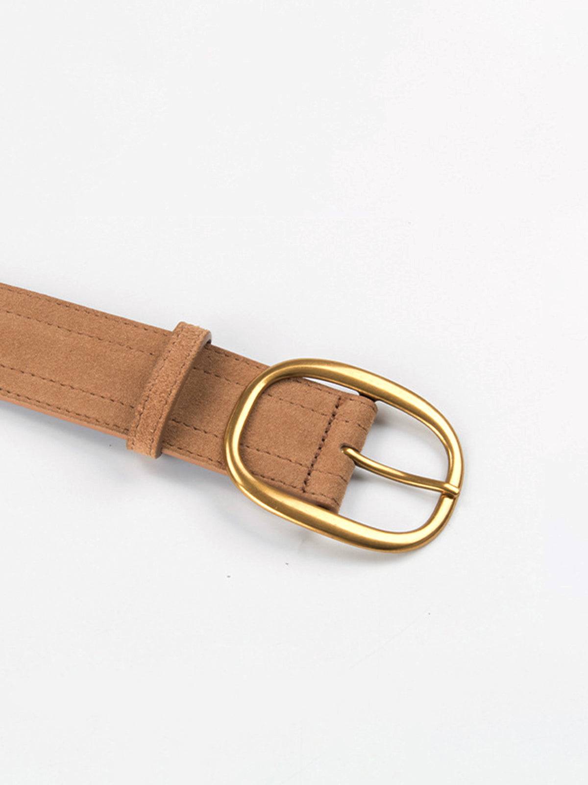 Gerd | Eleganter Gürtel mit matter goldener Schnalle
