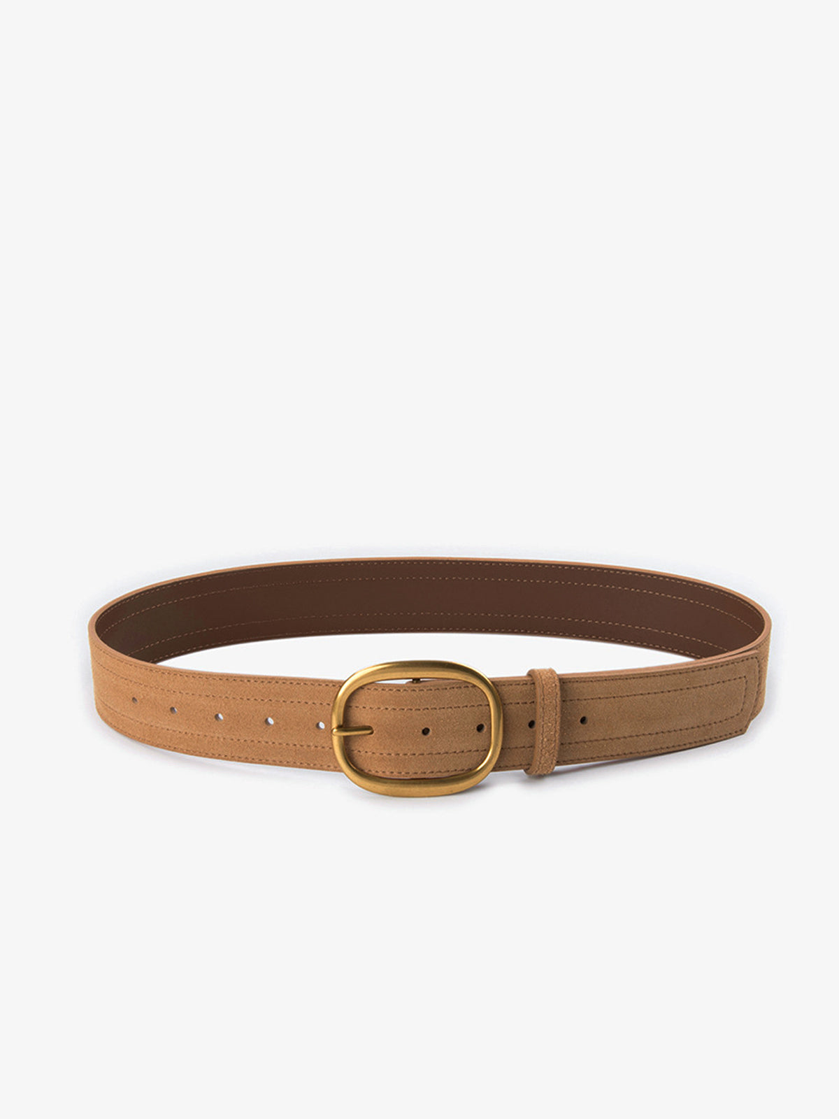 Gerd | Eleganter Gürtel mit matter goldener Schnalle