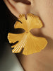 Emilie | Ginkgo Blattrippel Ohrringe