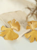 Emilie | Ginkgo Blattrippel Ohrringe