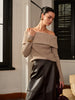 Clara | Eleganter schulterfreier Pullover aus Wollmischung