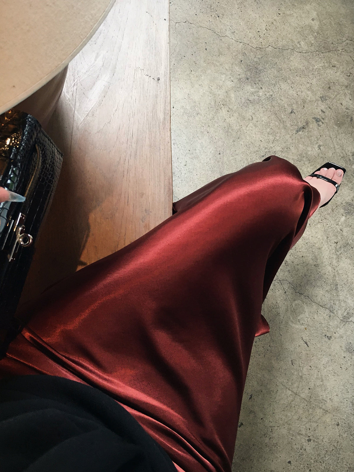 Clara | Eleganter Satin-Maxi-Rock