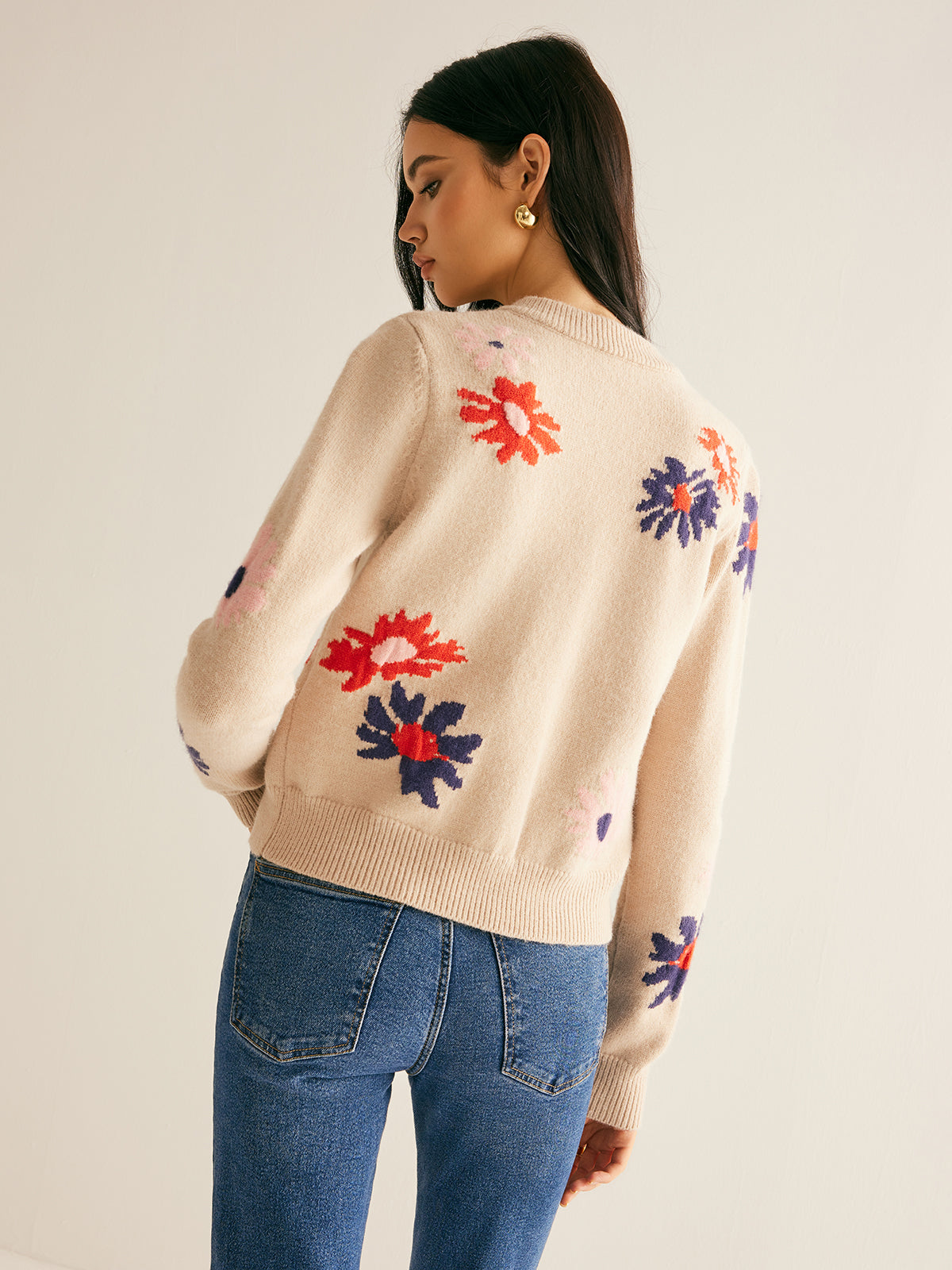 Clara | Floral gemusterter Cardigan