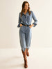 Leonie | Lässiger Baumwoll-Denim-Jumpsuit ohne Gürtel