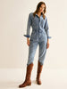 Leonie | Lässiger Baumwoll-Denim-Jumpsuit ohne Gürtel