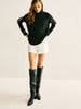 Max | Modischer Turtleneck Pullover mit Kontraststreifen