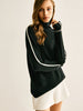 Max | Modischer Turtleneck Pullover mit Kontraststreifen