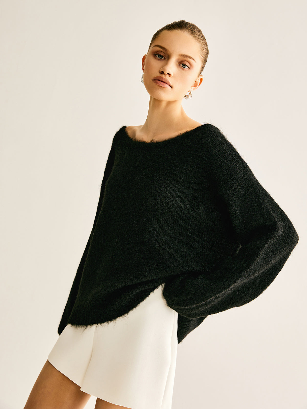 Lena | Eleganter Strickpullover mit Schleife