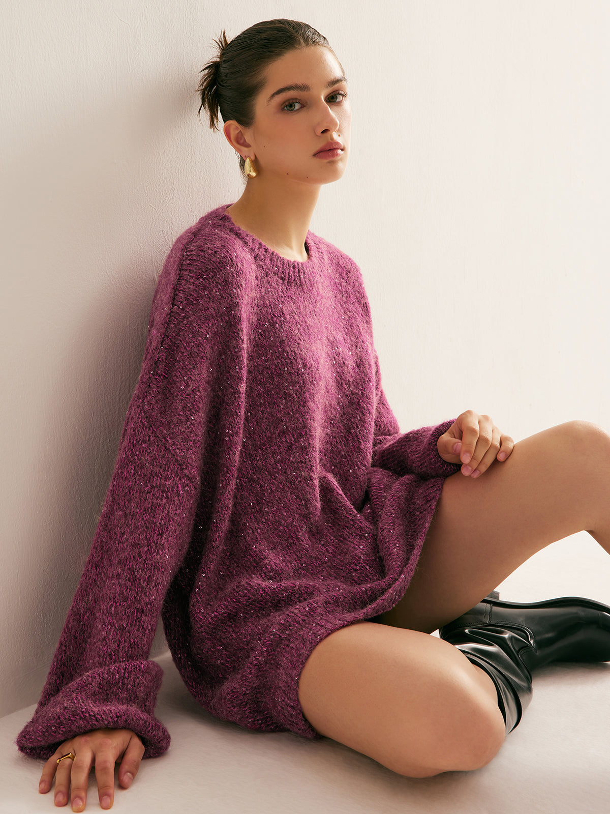 Niko | Funkelnder Paillettenpullover