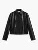 Leonard | Kunstlederjacke mit Metallischen Details