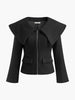 Leon | Moderner Slim Zipper Blazer mit Oversized-Kragen