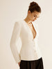 Max | Eleganter Slim Blazer mit tiefem V-Ausschnitt