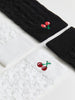 Lisa | Kirschen bestickte Twist-Socken