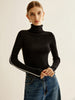 Leonie | Stilvoller Woll-Mix Pullover mit Stehkragen