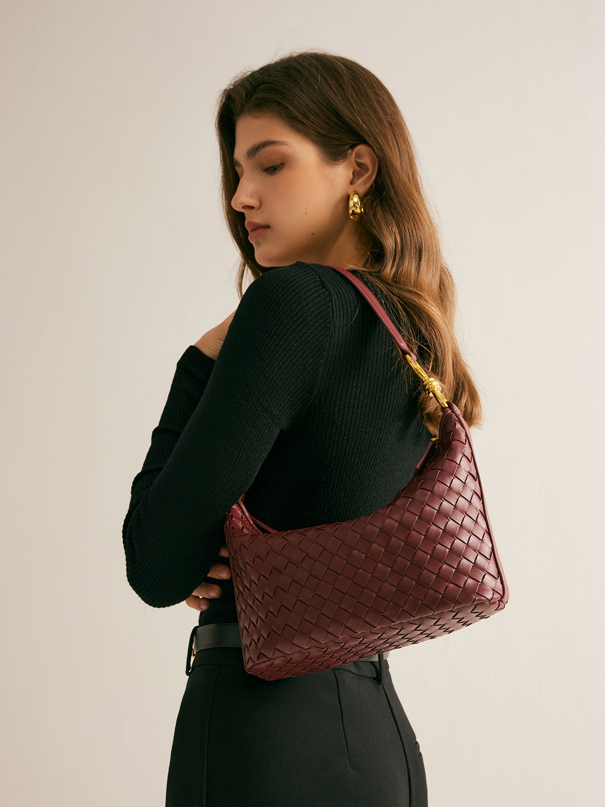 Clara | Gewebte Reißverschluss-Achseltasche