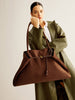 Clara | Geräumige Wildleder Schultertasche