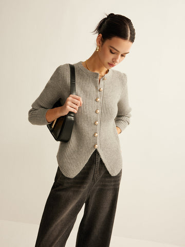 Max | Eleganter Knopf-Cardigan