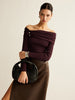 Emilia | Elegantes Raffungstrickoberteil