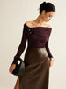 Emilia | Elegantes Raffungstrickoberteil