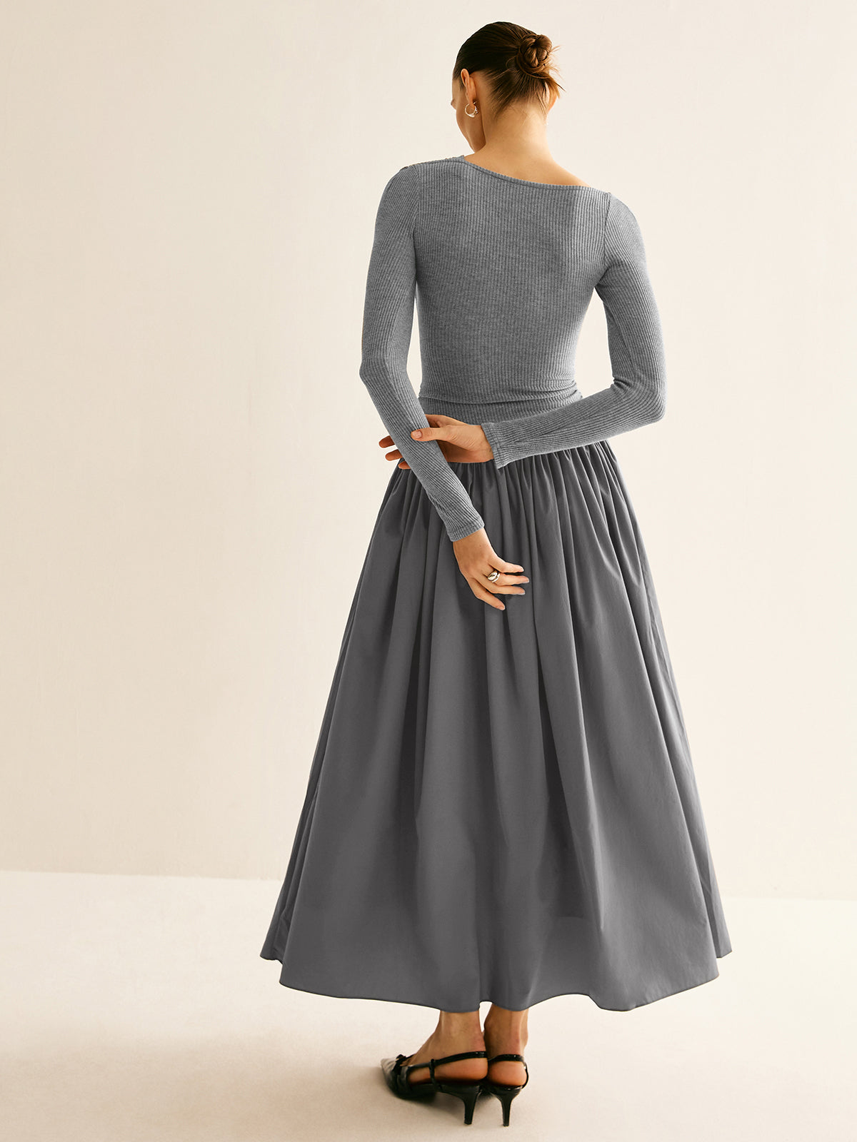 Laura | Asymmetrisches Chic Faltenkleid