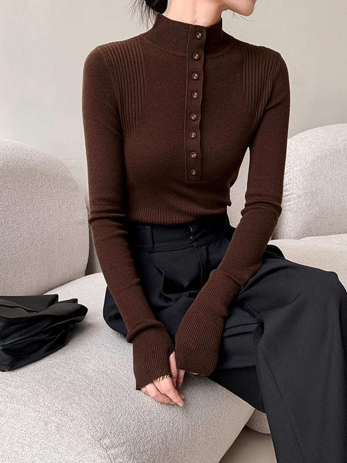 Paul | Eleganter Mock Neck Pullover