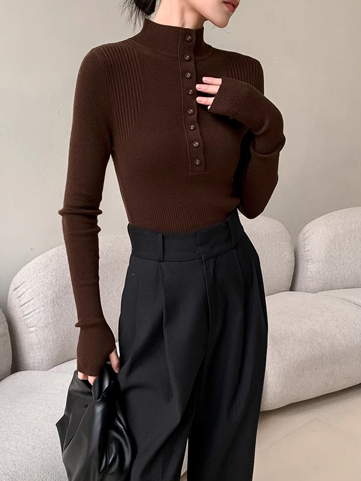 Paul | Eleganter Mock Neck Pullover