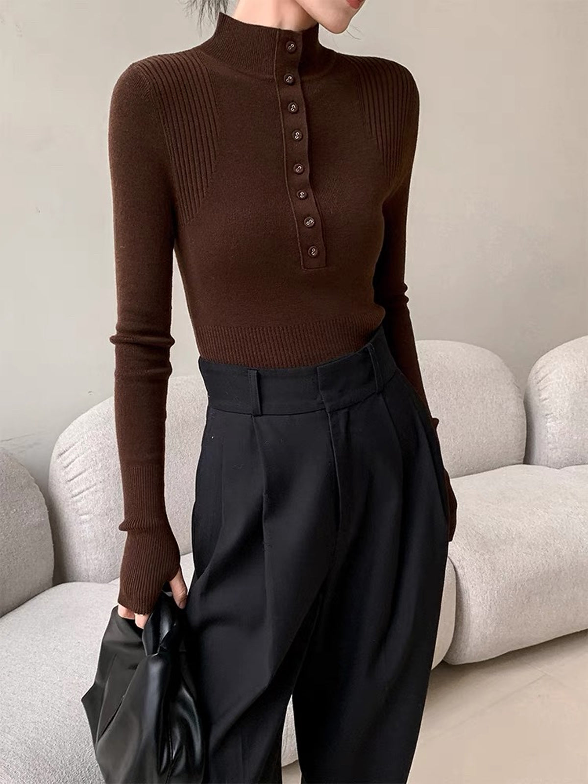 Paul | Eleganter Mock Neck Pullover