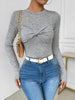 Lila | Knotted Skinny Jersey Top