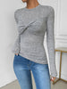 Lila | Knotted Skinny Jersey Top