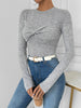 Lila | Knotted Skinny Jersey Top
