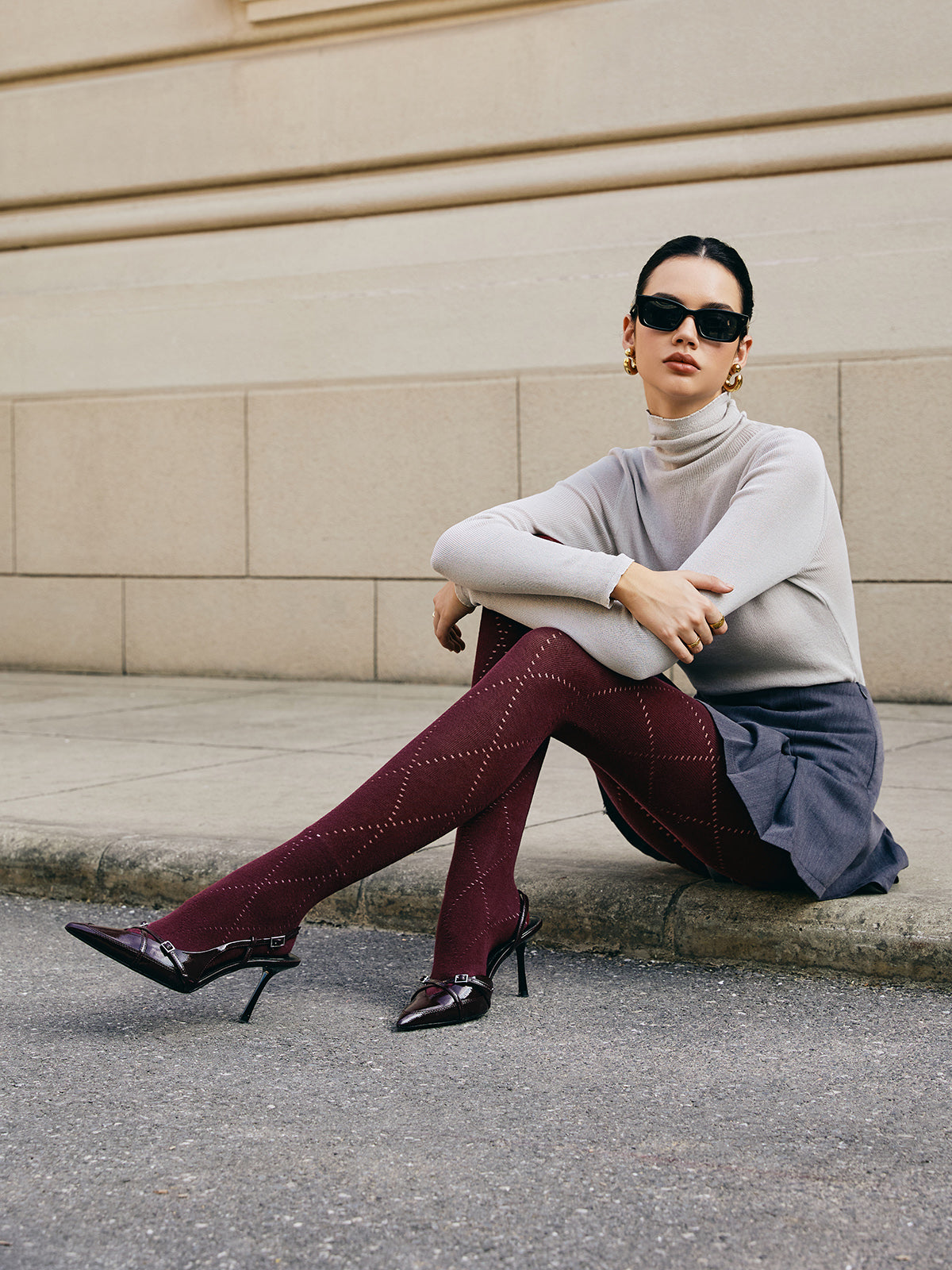 Clara | Unsichtbare Strumpfhose mit Diamantmuster