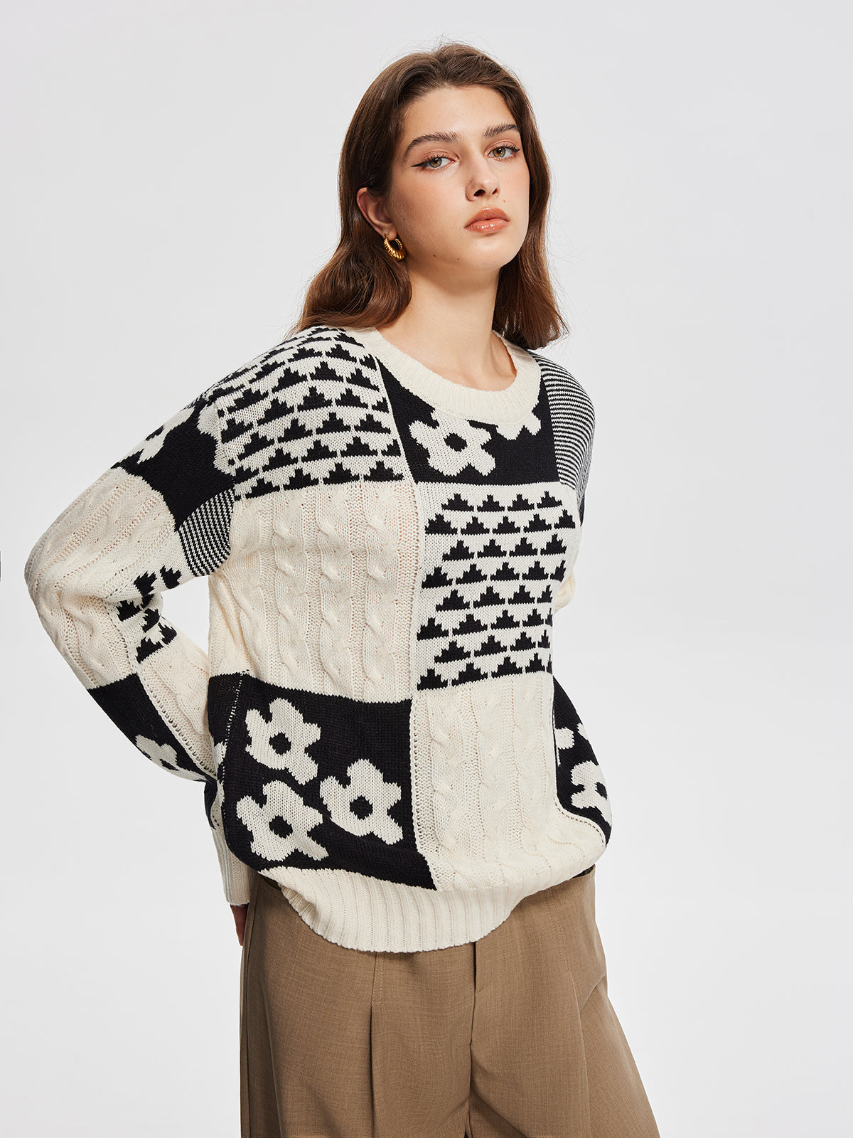 Felix | Farbblock Strickpullover