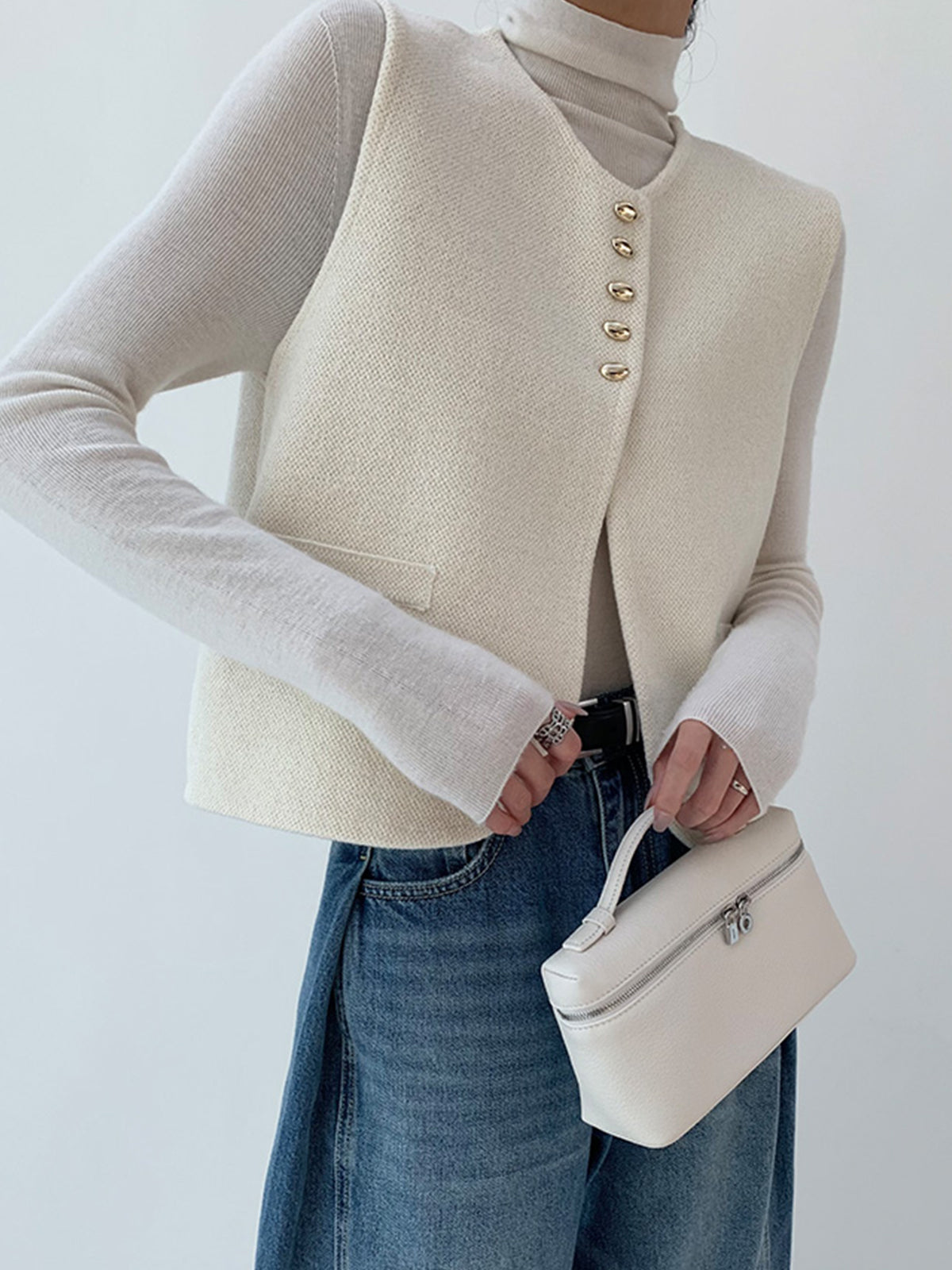 Clara | Elegantes Split Sweater Vest