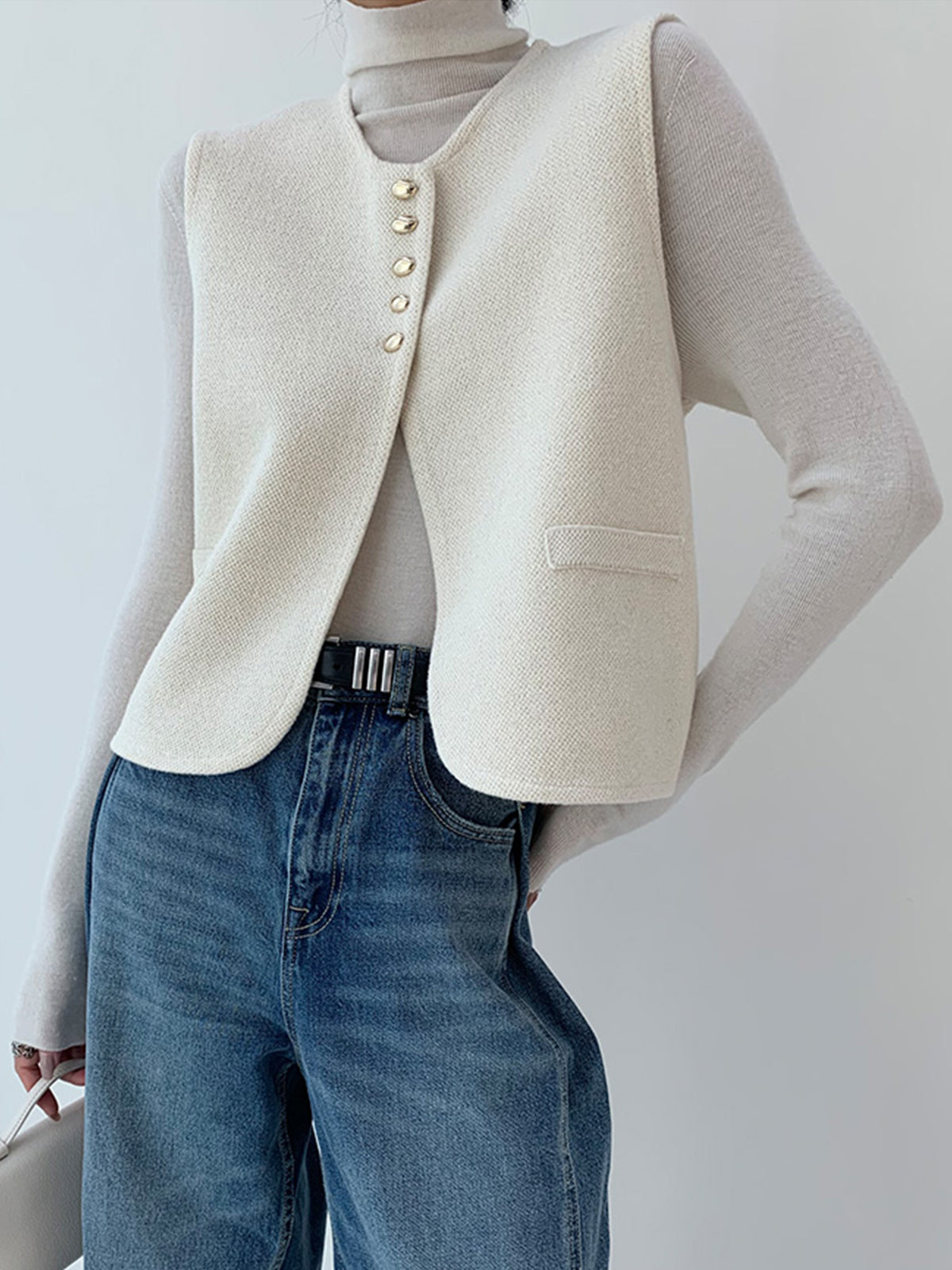 Clara | Elegantes Split Sweater Vest