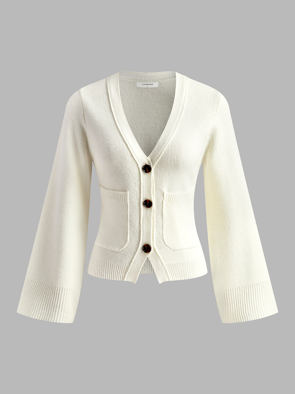 Clara | V-Ausschnitt Knopf-Cardigan