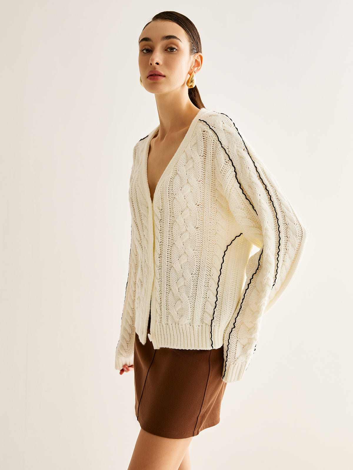 Jonas | Modischer Knopf-Cardigan mit Kontrastdetails