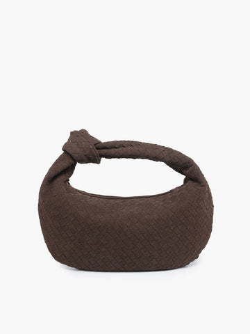 Lena | Geflochtene Wildledertasche