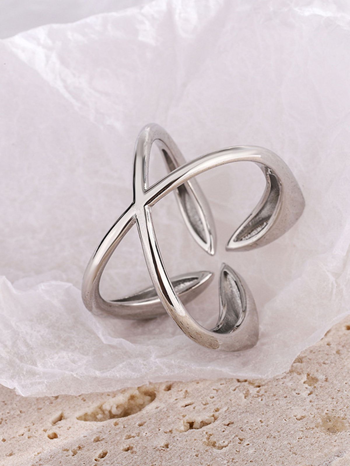 Clara | Criss Cross Vierblätter Offener Ring