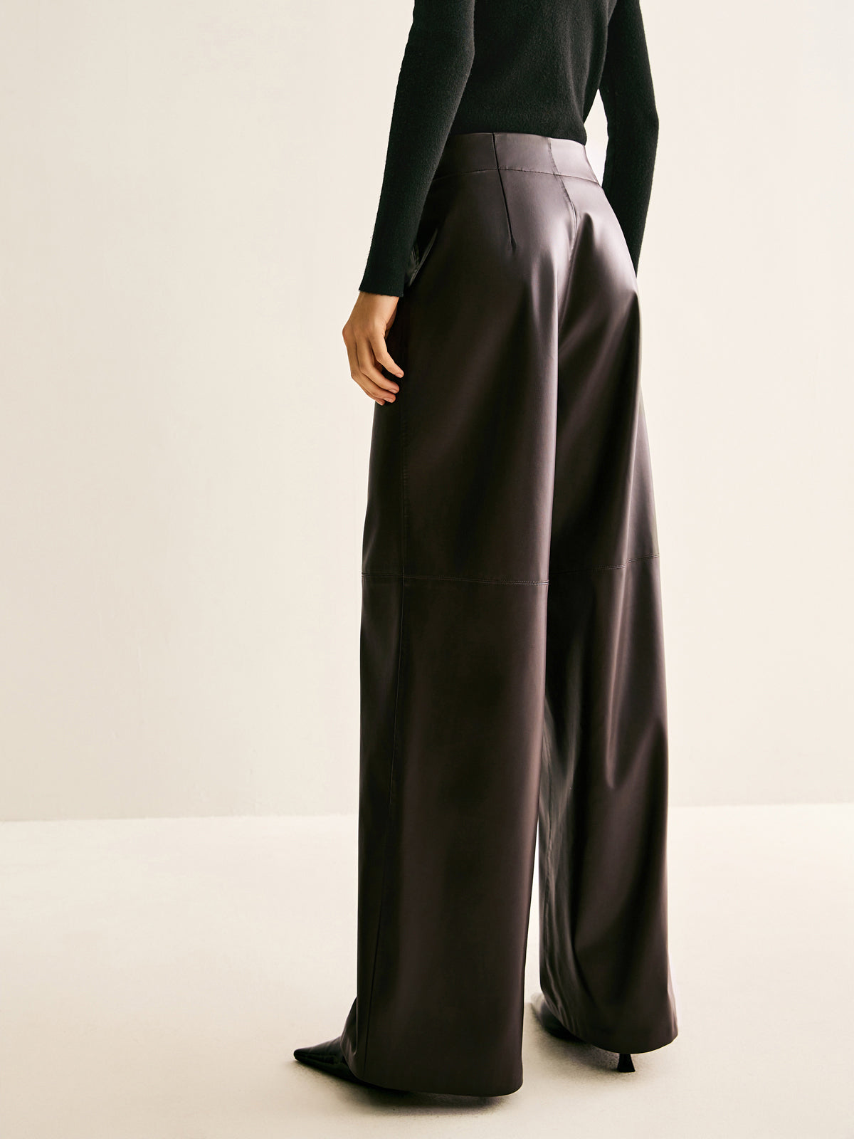 Lisa | Elegante Kunstleder-Hosen mit mittlerer Taille