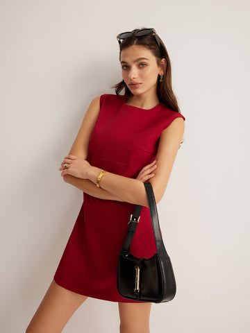 Anna | Schlichtes Reißverschluss-Ärmelloses Kleid