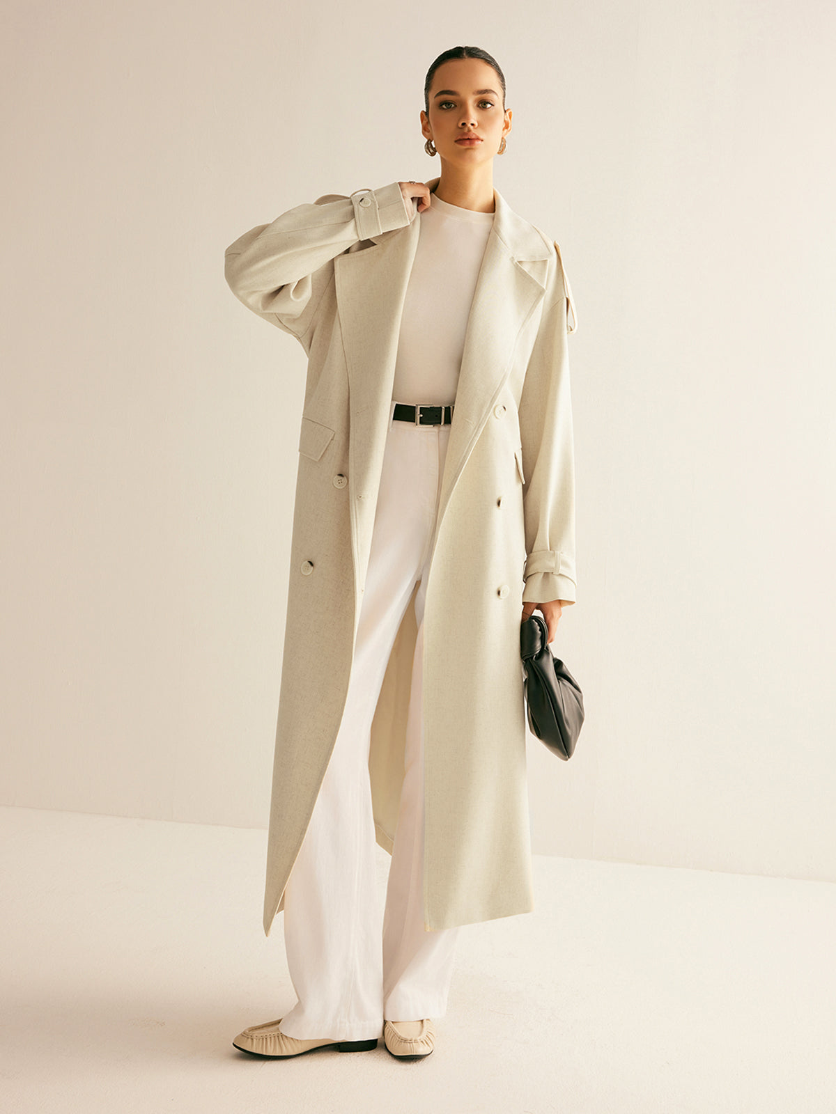 Clara | Eleganter Trenchcoat mit Gürtel und Taschen