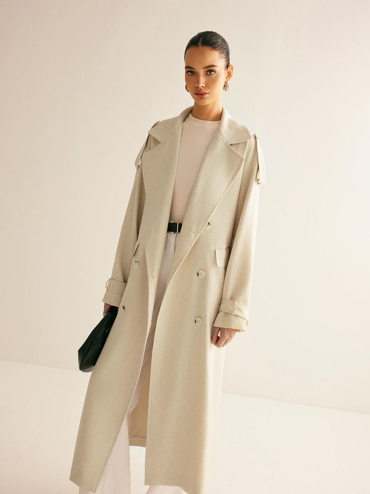 Clara | Eleganter Trenchcoat mit Gürtel und Taschen