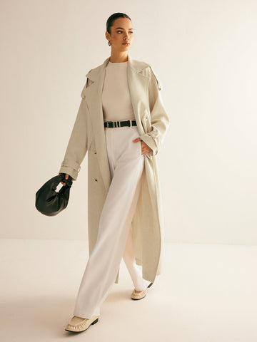 Clara | Eleganter Trenchcoat mit Gürtel und Taschen