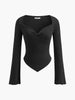 Emilia | Asymmetrisches Sweetheart-Knot-Jersey-Oberteil
