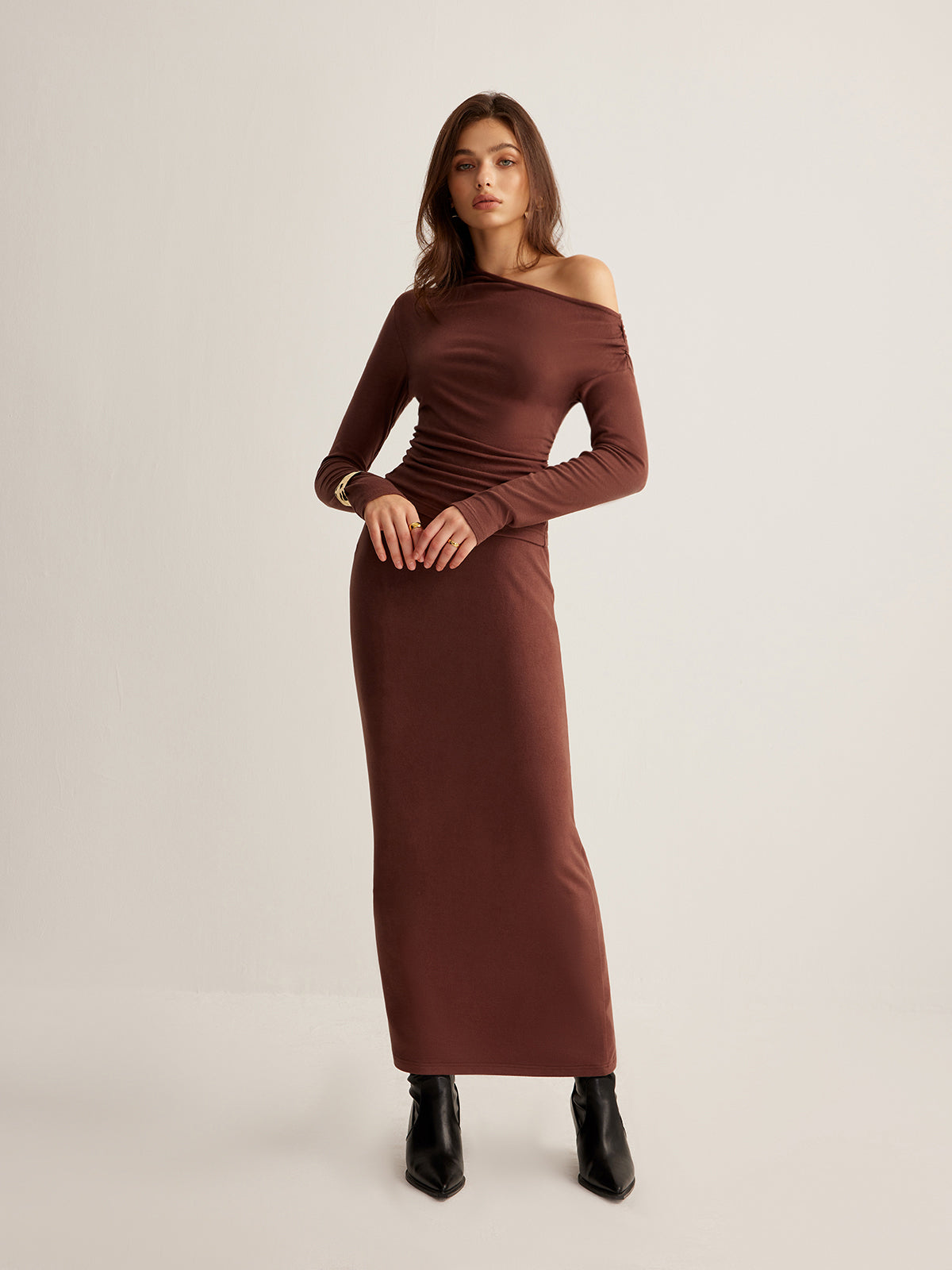 Sara | Eleganter Jersey-Rocksatz mit asymmetrischem Ausschnitt